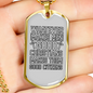 Good Christian Necklace Stainless Steel or 18k Gold Dog Tag 24" Chain-Express Your Love Gifts