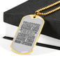 Good Christian Necklace Stainless Steel or 18k Gold Dog Tag 24" Chain-Express Your Love Gifts