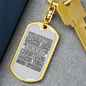 Good Citizens Keychain Stainless Steel or 18k Gold Dog Tag Keyring-Express Your Love Gifts