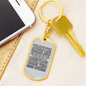 Good Citizens Keychain Stainless Steel or 18k Gold Dog Tag Keyring-Express Your Love Gifts