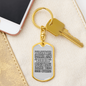 Good Citizens Keychain Stainless Steel or 18k Gold Dog Tag Keyring-Express Your Love Gifts