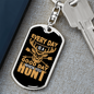 Good Day To Hunt Keychain Stainless Steel or 18k Gold Dog Tag Keyring-Express Your Love Gifts