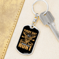 Good Day To Hunt Keychain Stainless Steel or 18k Gold Dog Tag Keyring-Express Your Love Gifts