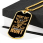Good Day To Hunt Necklace Stainless Steel or 18k Gold Dog Tag 24" Chain-Express Your Love Gifts