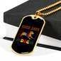 Good Days Start With Dog Necklace Stainless Steel or 18k Gold Dog Tag 24" Chain-Express Your Love Gifts