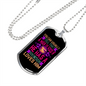 Good Dog Purple Necklace Stainless Steel or 18k Gold Dog Tag 24" Chain-Express Your Love Gifts