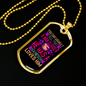 Good Dog Purple Necklace Stainless Steel or 18k Gold Dog Tag 24" Chain-Express Your Love Gifts