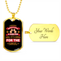 Good For The Soul Pink Necklace Stainless Steel or 18k Gold Dog Tag 24" Chain-Express Your Love Gifts