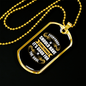 Good For The Soul White Necklace Stainless Steel or 18k Gold Dog Tag 24" Chain-Express Your Love Gifts