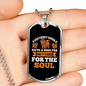 Good For The Soul Yellow Necklace Stainless Steel or 18k Gold Dog Tag 24" Chain-Express Your Love Gifts