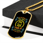Good Human Dog Loves Head Necklace Stainless Steel or 18k Gold Dog Tag 24" Chain-Express Your Love Gifts
