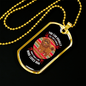 Good Human Dog Loves Him Necklace Stainless Steel or 18k Gold Dog Tag 24" Chain-Express Your Love Gifts