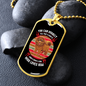 Good Human Dog Loves Him Necklace Stainless Steel or 18k Gold Dog Tag 24" Chain-Express Your Love Gifts