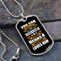 Good Human Dog Loves Him White Necklace Stainless Steel or 18k Gold Dog Tag 24" Chain-Express Your Love Gifts