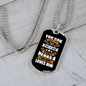 Good Human Dog Loves Him White Necklace Stainless Steel or 18k Gold Dog Tag 24" Chain-Express Your Love Gifts