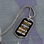 Good Human Dog Loves Him White Necklace Stainless Steel or 18k Gold Dog Tag 24" Chain-Express Your Love Gifts