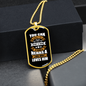 Good Human Dog Loves Him White Necklace Stainless Steel or 18k Gold Dog Tag 24" Chain-Express Your Love Gifts