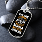 Good Human Dog Loves Him White Necklace Stainless Steel or 18k Gold Dog Tag 24" Chain-Express Your Love Gifts