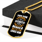 Good Human Dog Loves Him White Necklace Stainless Steel or 18k Gold Dog Tag 24" Chain-Express Your Love Gifts