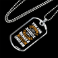 Good Human Dog Loves Him White Necklace Stainless Steel or 18k Gold Dog Tag 24" Chain-Express Your Love Gifts