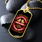 Good Human Dog Loves Pink Necklace Stainless Steel or 18k Gold Dog Tag 24" Chain-Express Your Love Gifts