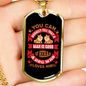 Good Human Dog Loves Pink Necklace Stainless Steel or 18k Gold Dog Tag 24" Chain-Express Your Love Gifts