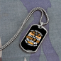 Good Human Dog Loves White Necklace Stainless Steel or 18k Gold Dog Tag 24" Chain-Express Your Love Gifts