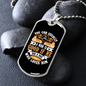 Good Human Dog Loves White Necklace Stainless Steel or 18k Gold Dog Tag 24" Chain-Express Your Love Gifts