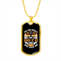 Good Human Dog Loves White Necklace Stainless Steel or 18k Gold Dog Tag 24" Chain-Express Your Love Gifts