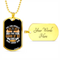 Good Human Dog Loves White Necklace Stainless Steel or 18k Gold Dog Tag 24" Chain-Express Your Love Gifts