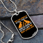 Good Human Dog Loves Yellow Necklace Stainless Steel or 18k Gold Dog Tag 24" Chain-Express Your Love Gifts