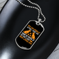 Good Human Dog Loves Yellow Necklace Stainless Steel or 18k Gold Dog Tag 24" Chain-Express Your Love Gifts