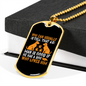 Good Human Dog Loves Yellow Necklace Stainless Steel or 18k Gold Dog Tag 24" Chain-Express Your Love Gifts