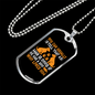 Good Human Dog Loves Yellow Necklace Stainless Steel or 18k Gold Dog Tag 24" Chain-Express Your Love Gifts