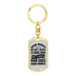 Good Man Good Works Keychain Stainless Steel or 18k Gold Dog Tag Keyring-Express Your Love Gifts