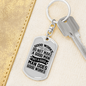 Good Man Good Works Keychain Stainless Steel or 18k Gold Dog Tag Keyring-Express Your Love Gifts