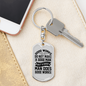 Good Man Good Works Keychain Stainless Steel or 18k Gold Dog Tag Keyring-Express Your Love Gifts