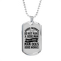 Good Man Good Works Necklace Stainless Steel or 18k Gold Dog Tag 24" Chain-Express Your Love Gifts