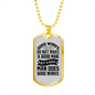 Good Man Good Works Necklace Stainless Steel or 18k Gold Dog Tag 24" Chain-Express Your Love Gifts