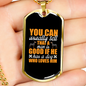 Good Man Necklace Stainless Steel or 18k Gold Dog Tag 24" Chain-Express Your Love Gifts
