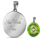 Good Planets Circle Pendant UFO Alien Fan Necklace Stainless Steel or 18k Gold 18-22"-Express Your Love Gifts