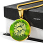 Good Planets Circle Pendant UFO Alien Fan Necklace Stainless Steel or 18k Gold 18-22"-Express Your Love Gifts