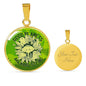 Good Planets Circle Pendant UFO Alien Fan Necklace Stainless Steel or 18k Gold 18-22"-Express Your Love Gifts
