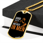 Good Taste in Horse Bad Taste in Men Horse Necklace Stainless Steel or 18k Gold Dog Tag 24" Chain-Express Your Love Gifts