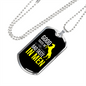 Good Taste in Horses Horse Necklace Stainless Steel or 18k Gold Dog Tag 24" Chain-Express Your Love Gifts