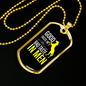 Good Taste in Horses Horse Necklace Stainless Steel or 18k Gold Dog Tag 24" Chain-Express Your Love Gifts