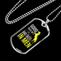 Good Taste in Horses Horse Necklace Stainless Steel or 18k Gold Dog Tag 24" Chain-Express Your Love Gifts
