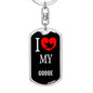 Goose Bird Lover Keyring Keychain Stainless Steel or 18k Gold-Express Your Love Gifts