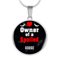 Goose Bird Owner Necklace Circle Pendant Stainless Steel or 18k Gold 18-22"-Express Your Love Gifts