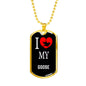 Goose Necklace Stainless Steel or 18k Gold Dog Tag 24" Chain-Express Your Love Gifts